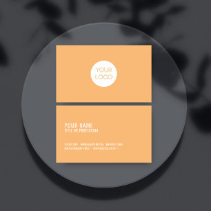 Cartes de visite professionnels Orange avec logo