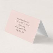 Cartes de visite professionnels Pastel Pink modern (Dos)