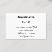 Cartes de visite professionnels personnalisés de (Dos)