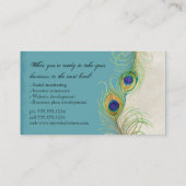 Cartes de visite professionnels - plumes de paon (Dos)