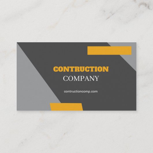 Cartes de visite professionnels pour Construction  (Dos)