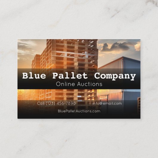 Cartes de visite professionnels pour palettes et e (Dos)