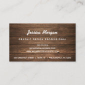 Cartes de visite professionnels Rustic Wood (Dos)