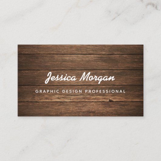 Cartes de visite professionnels Rustic Wood (Devant)