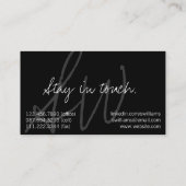 Cartes de visite professionnels simples en noir et (Dos)