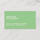 Cartes de visite professionnels verts modernes ave (Dos)