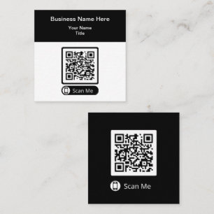 Cartes de visite promotionnelles avec code QR doub