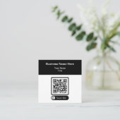 Cartes de visite promotionnelles avec code QR doub (Debout devant)