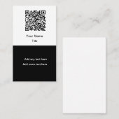 Cartes de visite promotionnelles simples avec QR c (Devant / Derrière)