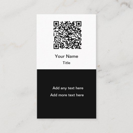 Cartes de visite promotionnelles simples avec QR c (Devant)