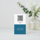 Cartes de visite promotionnelles simples avec QR C (Debout devant)