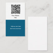 Cartes de visite promotionnelles simples avec QR C (Devant / Derrière)
