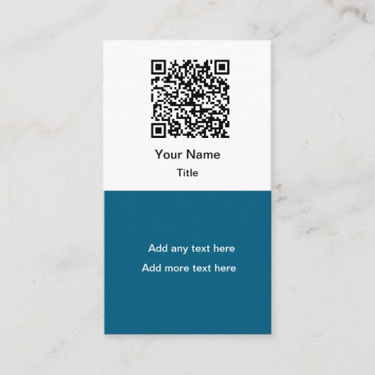 Cartes de visite promotionnelles simples avec QR C (Devant)