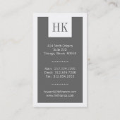 Cartes de visite propres et simples (Dos)