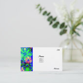 CARTES DE VISITE PSYCHÉDÉLIQUES DE FLEURS - (Debout devant)