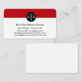 Cartes de visite publics notaires classiques (Devant / Derrière)