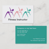 Cartes de visite puissants d'instructeur de forme (Devant / Derrière)