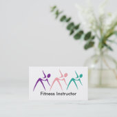 Cartes de visite puissants d'instructeur de forme (Debout devant)