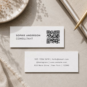 Cartes de visite QR Code   Carte de contact mini b