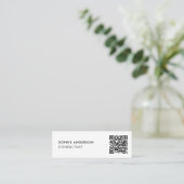 Cartes de visite QR Code | Carte de contact mini b (Debout devant)