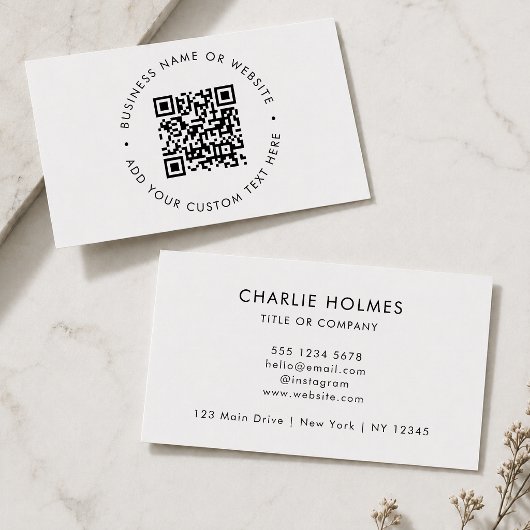 Cartes de visite QR Code | Carte personnalisée bla