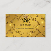 Cartes de visite QR Code Couronne Or Luxe (Devant)