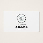 Cartes de visite QR Code Logo Réseaux Sociaux (Dos)