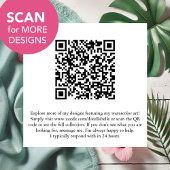 Cartes de visite QR code tropicales à fleurs artis