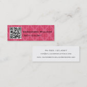 Cartes de visite QR de CODE rose de la damassé (Devant / Derrière)