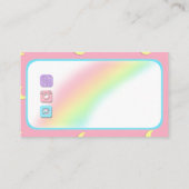 Cartes de visite Rainbow de Kawaii Cute Pastel (Dos)