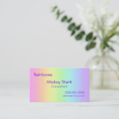 Cartes de visite Rainbow Gradient (Debout devant)