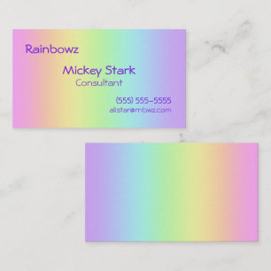 Cartes de visite Rainbow Gradient
