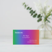Cartes de visite Rainbow Gradient (Debout devant)