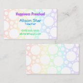 Cartes de visite Rainbow Polka Dot (Devant / Derrière)