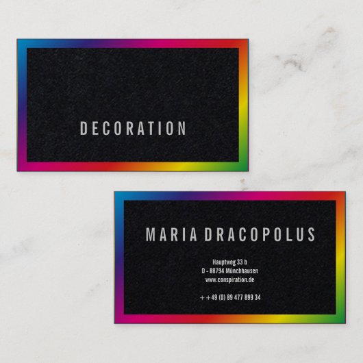 Cartes de visite Rainbow Professional (Devant / Derrière)