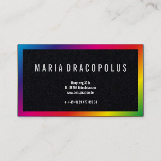 Cartes de visite Rainbow Professional (Dos)