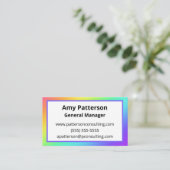 Cartes de visite rayés de l'arc-en-ciel (Debout devant)