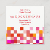 Cartes de visite Red Stylist Square (Dos)
