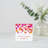 Cartes de visite Red Stylist Square (Debout devant)