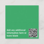 Cartes de visite - Référer un ami vert clair (Dos)