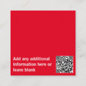 Cartes de visite - Référez un ami rouge (Dos)