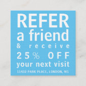Cartes de visite - Référez un ami Sky Blue (Devant)