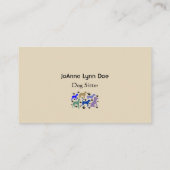 Cartes de visite relatifs de chien (Dos)