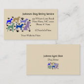 Cartes de visite relatifs de chien (Devant / Derrière)
