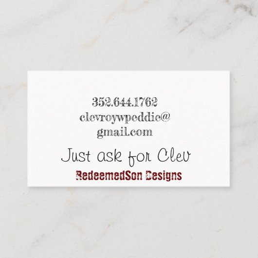 cartes de visite religieux (Dos)