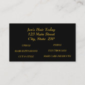 Cartes de visite--Remous de noir et d'or (Dos)