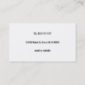 Cartes de visite repassants (Dos)