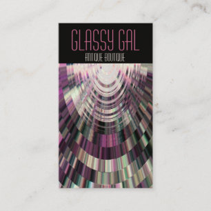 Cartes de visite Résumé Verre Boule Disco Violet
