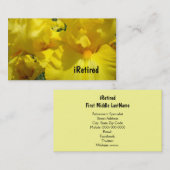 Cartes de visite Retraite Nature Iris pour retrait (Devant / Derrière)
