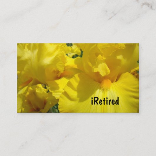 Cartes de visite Retraite Nature Iris pour retrait (Devant)